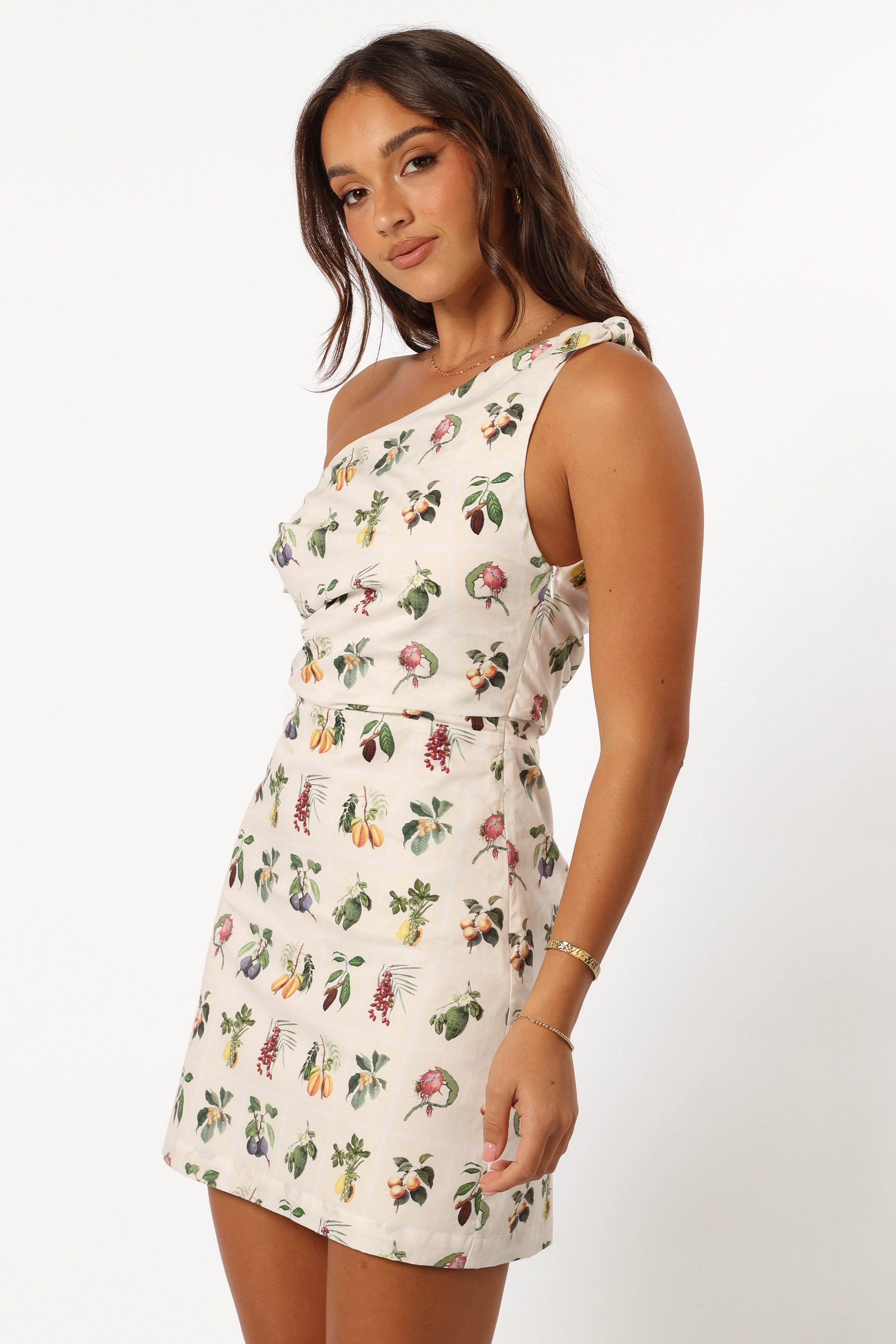 Mariella Off Shoulder Mini Dress - Floral-Sunny Prom