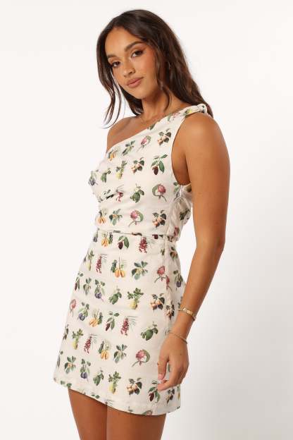 Mariella Off Shoulder Mini Dress - Floral-Sunny Prom