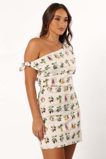 Mariella Off Shoulder Mini Dress - Floral-Sunny Prom
