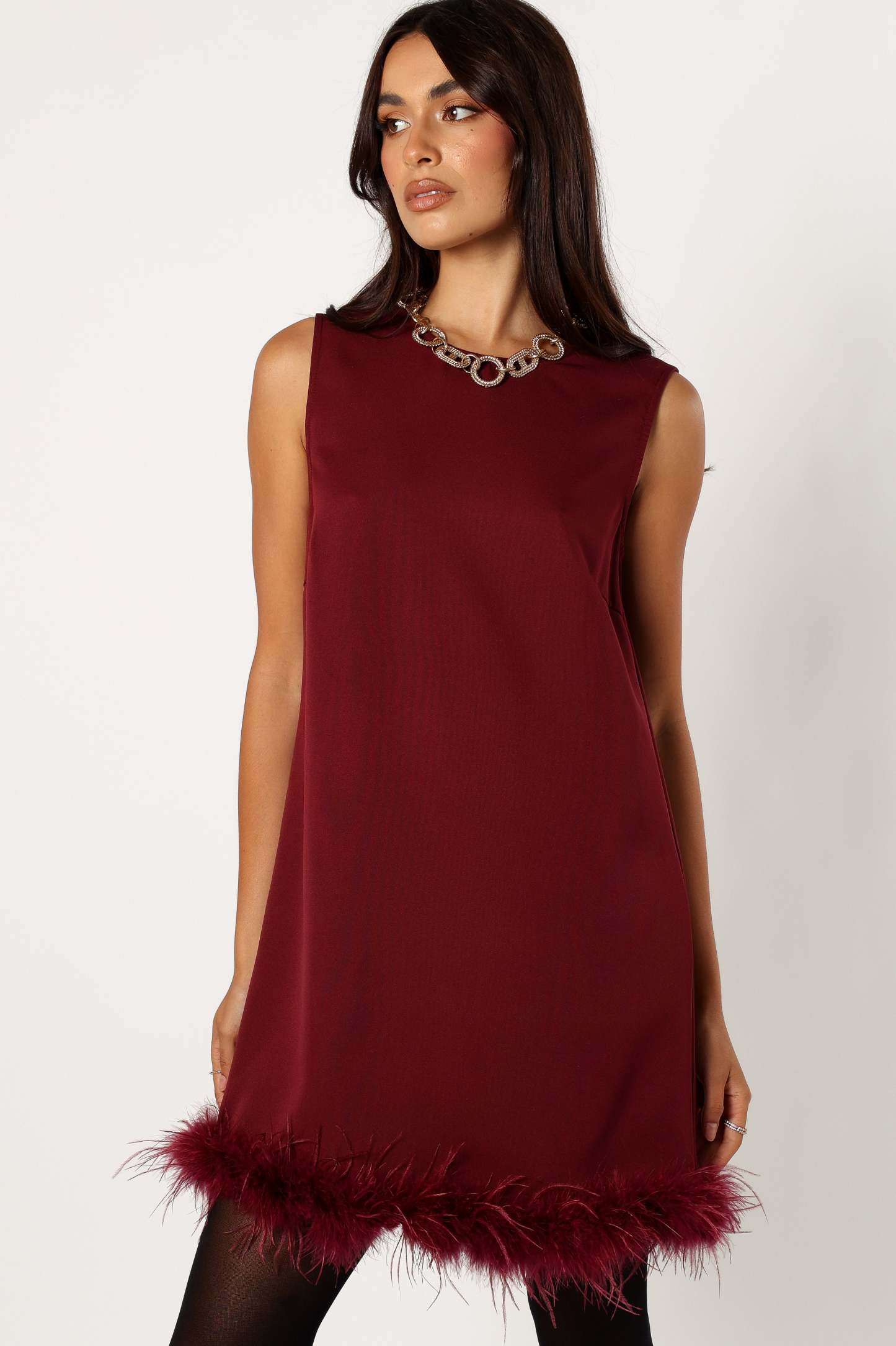 Mathias Mini Dress - Wine-Sunny Prom