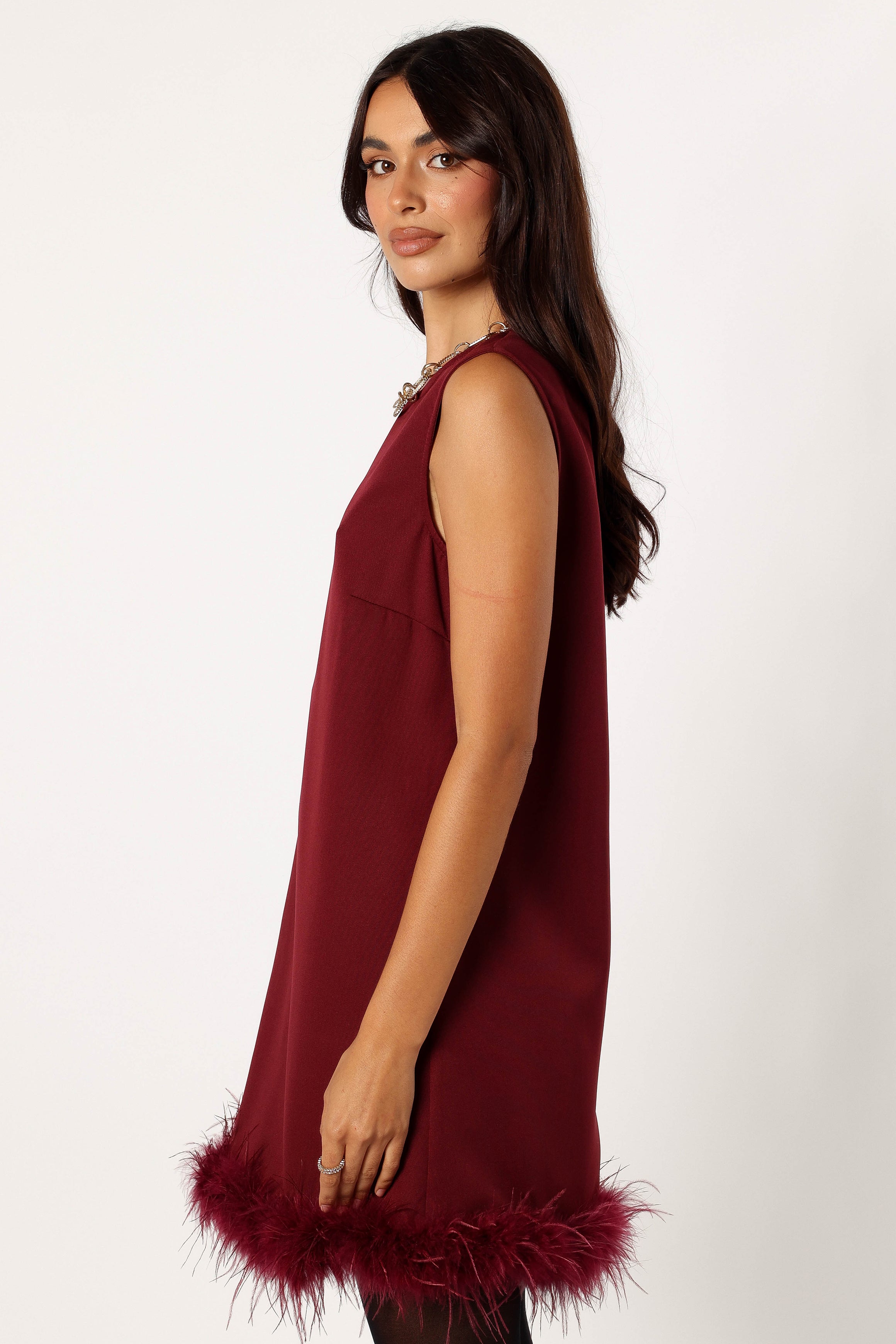 Mathias Mini Dress - Wine-Sunny Prom