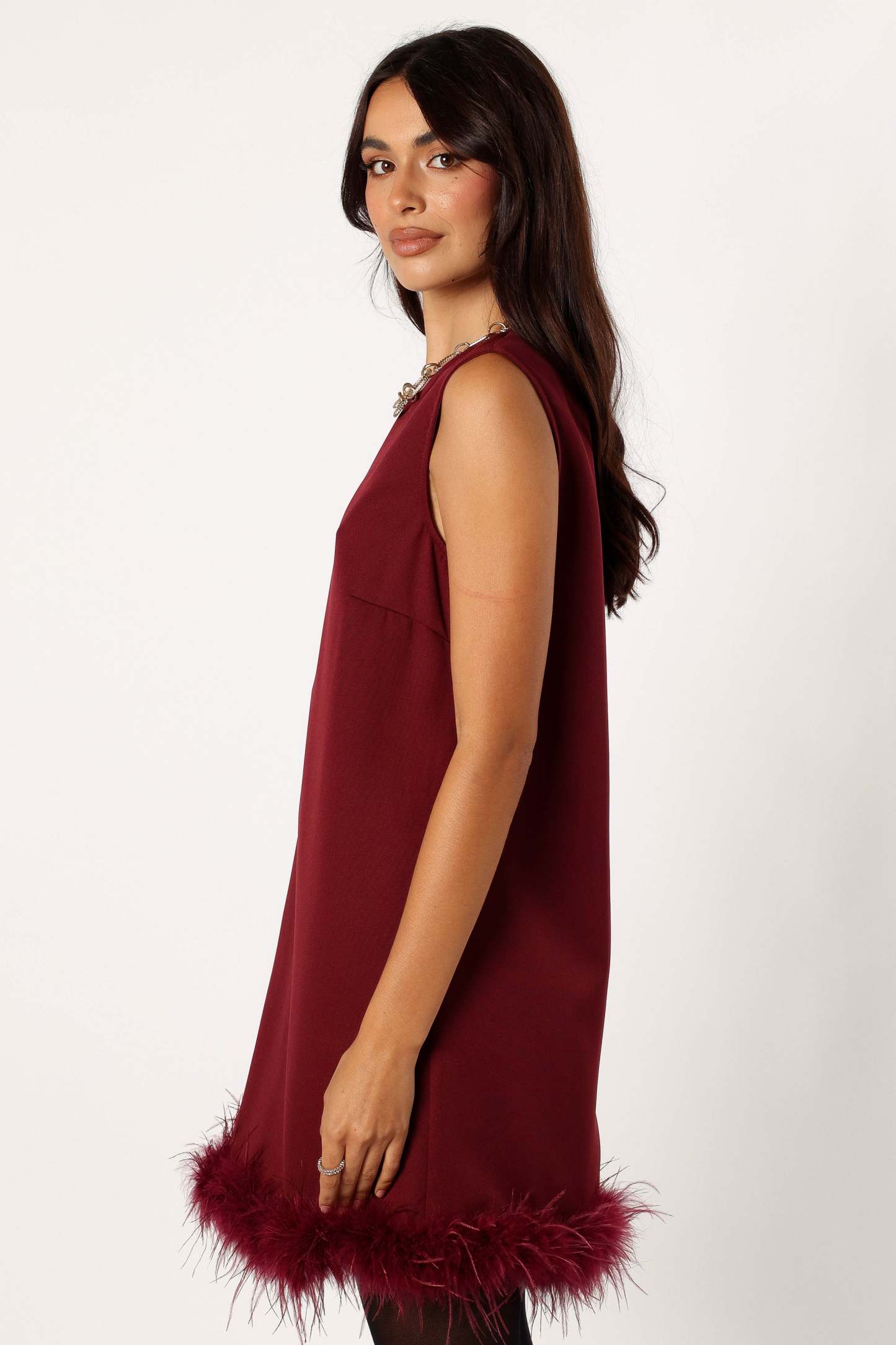 Mathias Mini Dress - Wine-Sunny Prom
