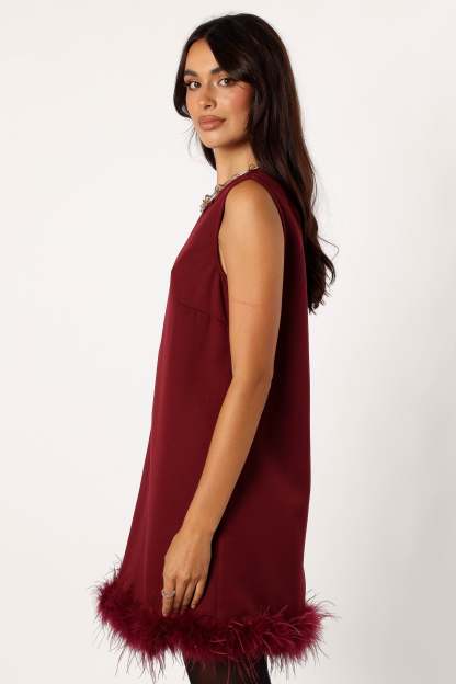 Mathias Mini Dress - Wine-Sunny Prom
