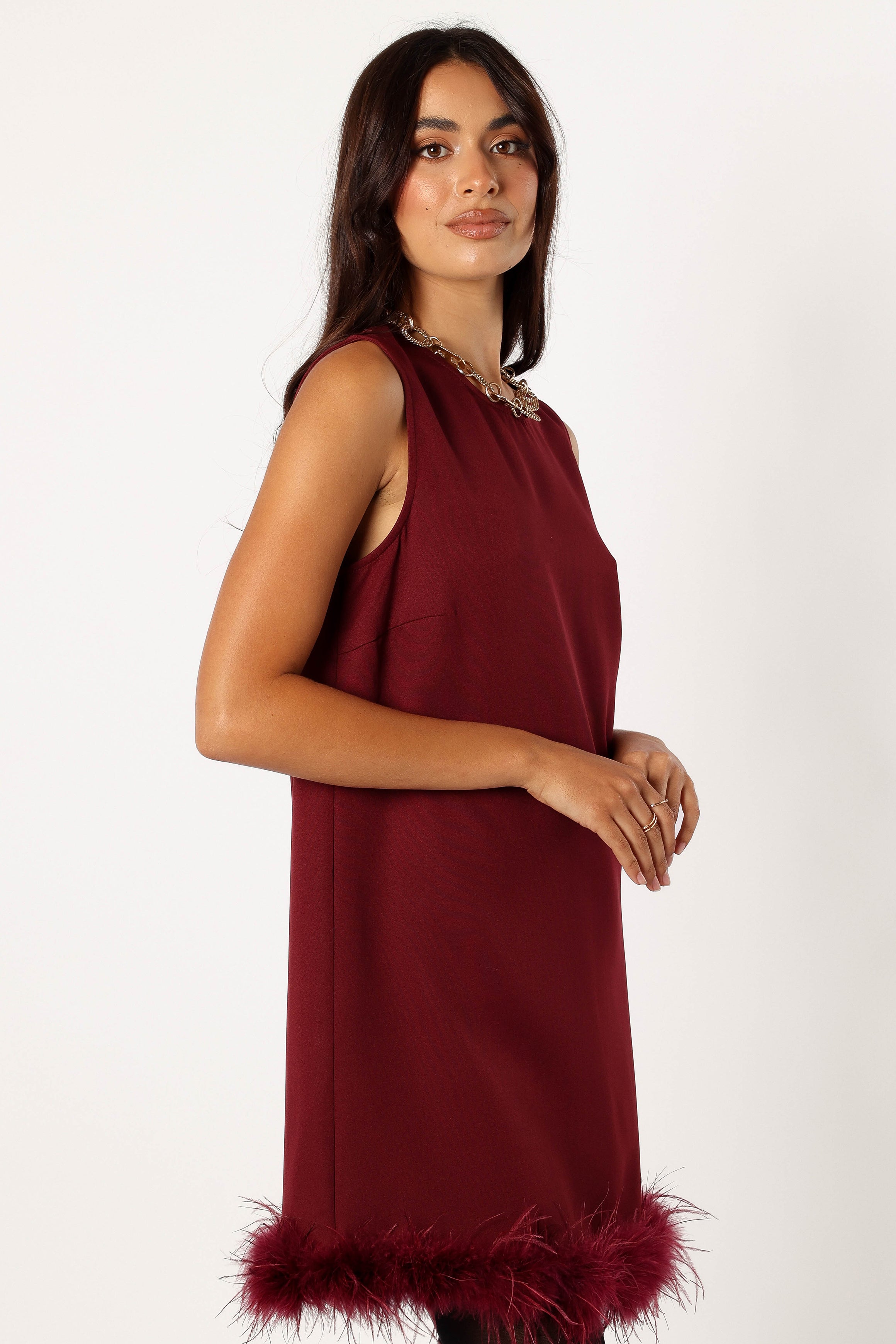 Mathias Mini Dress - Wine-Sunny Prom