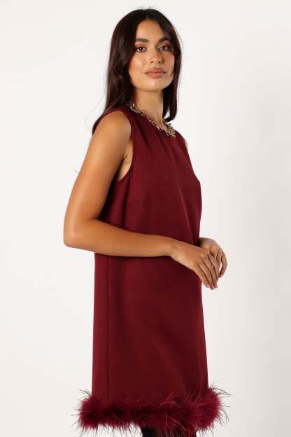 Mathias Mini Dress - Wine-Sunny Prom