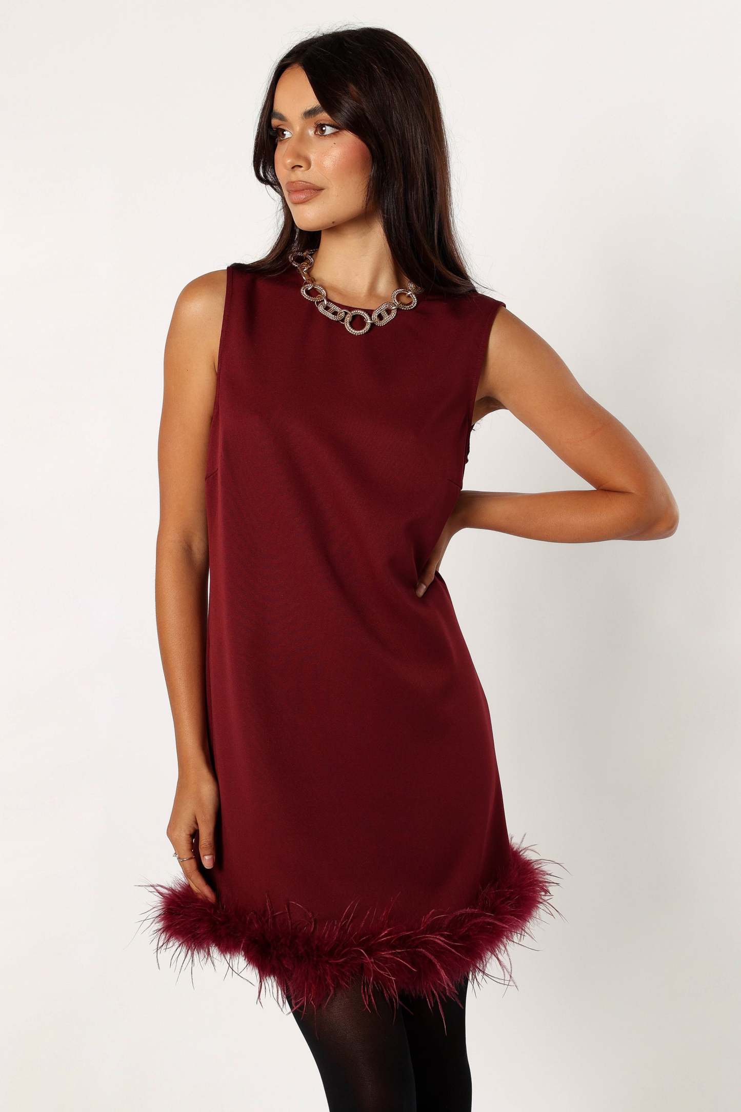 Mathias Mini Dress - Wine-Sunny Prom