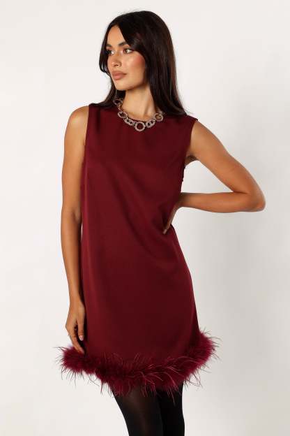 Mathias Mini Dress - Wine-Sunny Prom