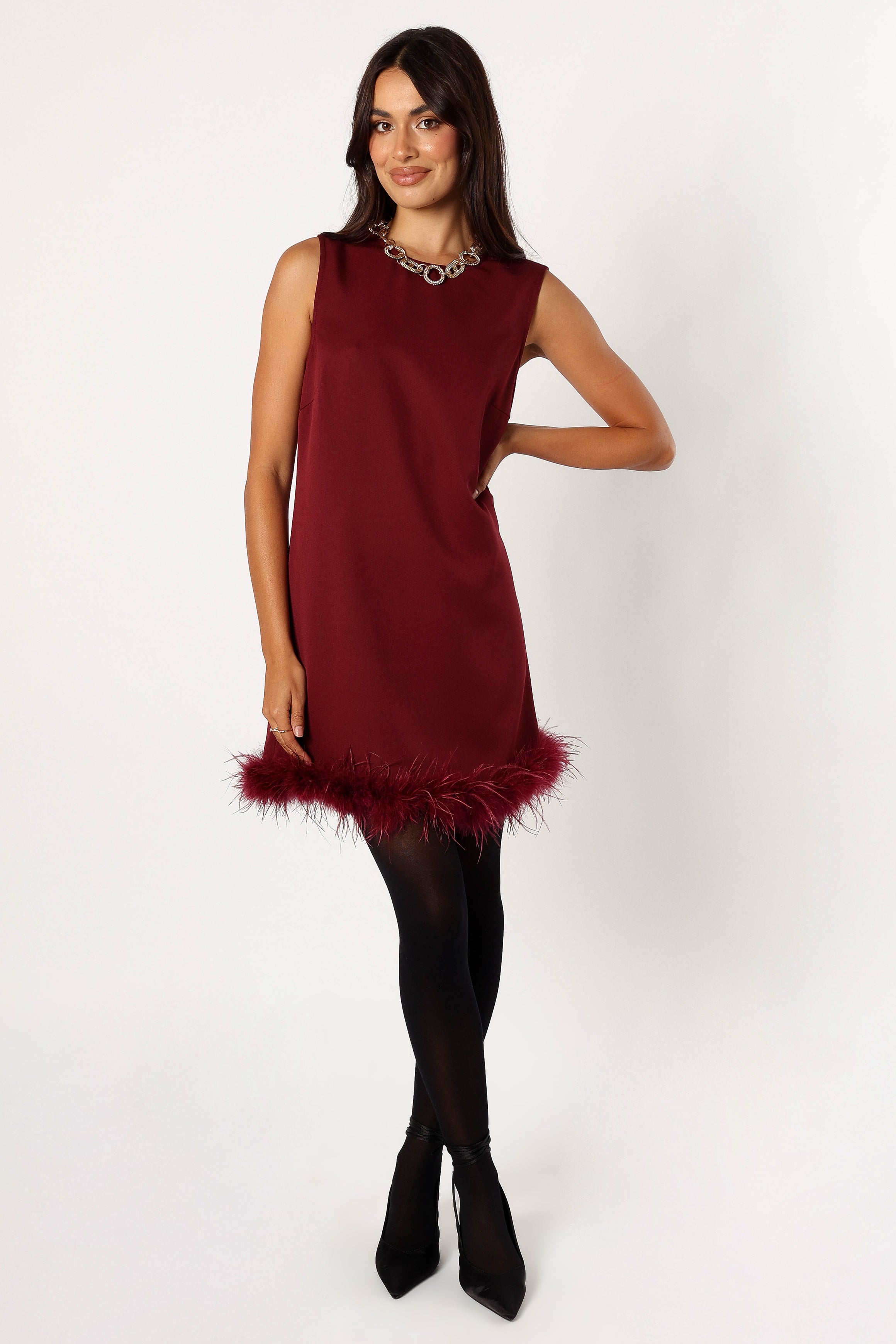 Mathias Mini Dress - Wine-Sunny Prom