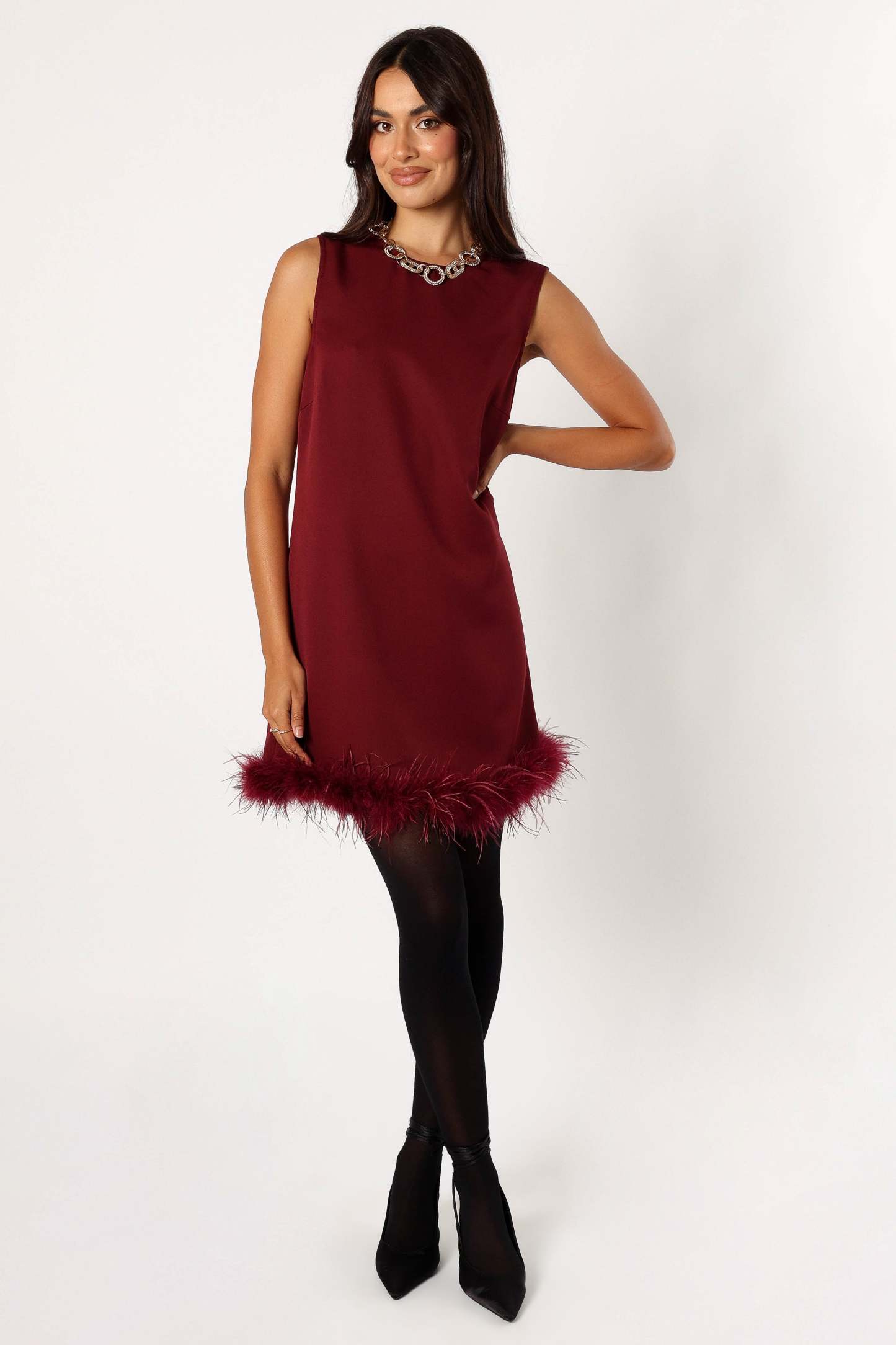 Mathias Mini Dress - Wine-Sunny Prom
