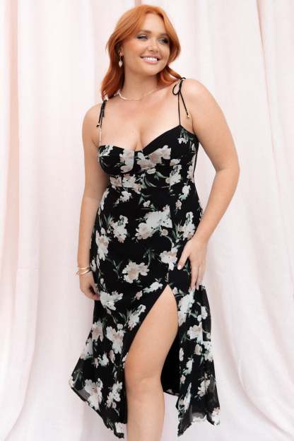 Meg Dress - Black-Sunny Prom
