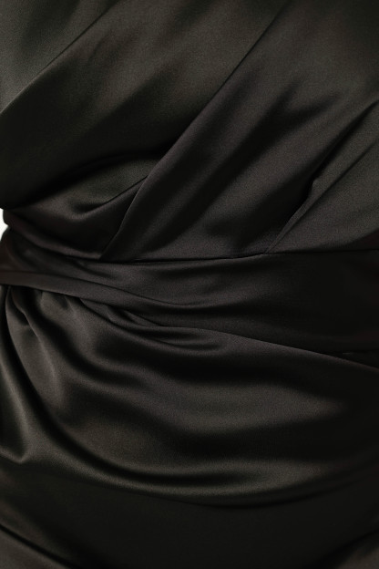 Nadia One Shoulder Maxi Dress - Black-Sunny Prom
