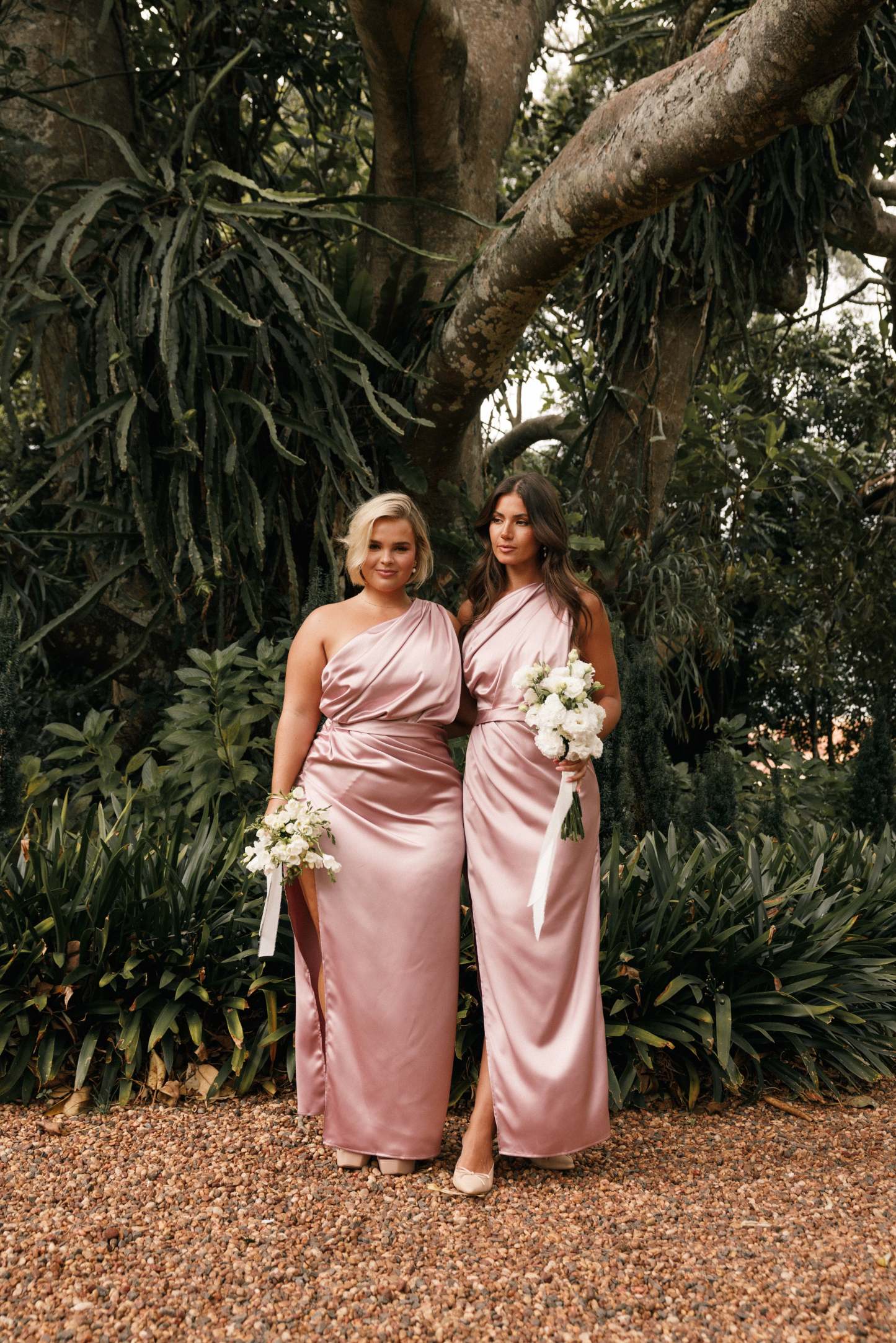 Nadia One Shoulder Maxi Dress - Dusty Rose-Sunny Prom