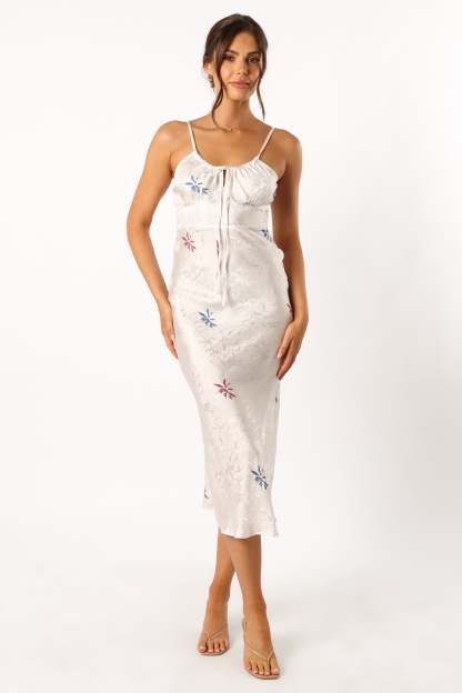 Rosa Midi Dress - White-Sunny Prom