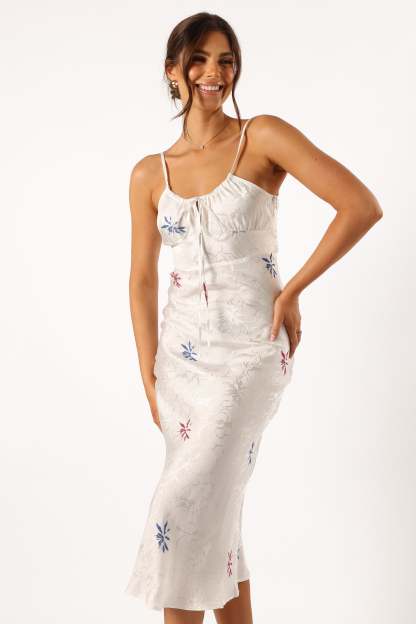 Rosa Midi Dress - White-Sunny Prom