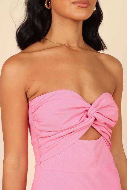 Rosetta Dress - Pink-Sunny Prom