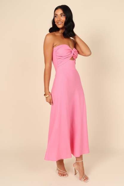 Rosetta Dress - Pink-Sunny Prom