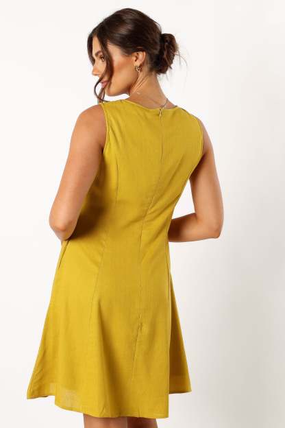 Rubes Mini Dress - Mustard-Sunny Prom