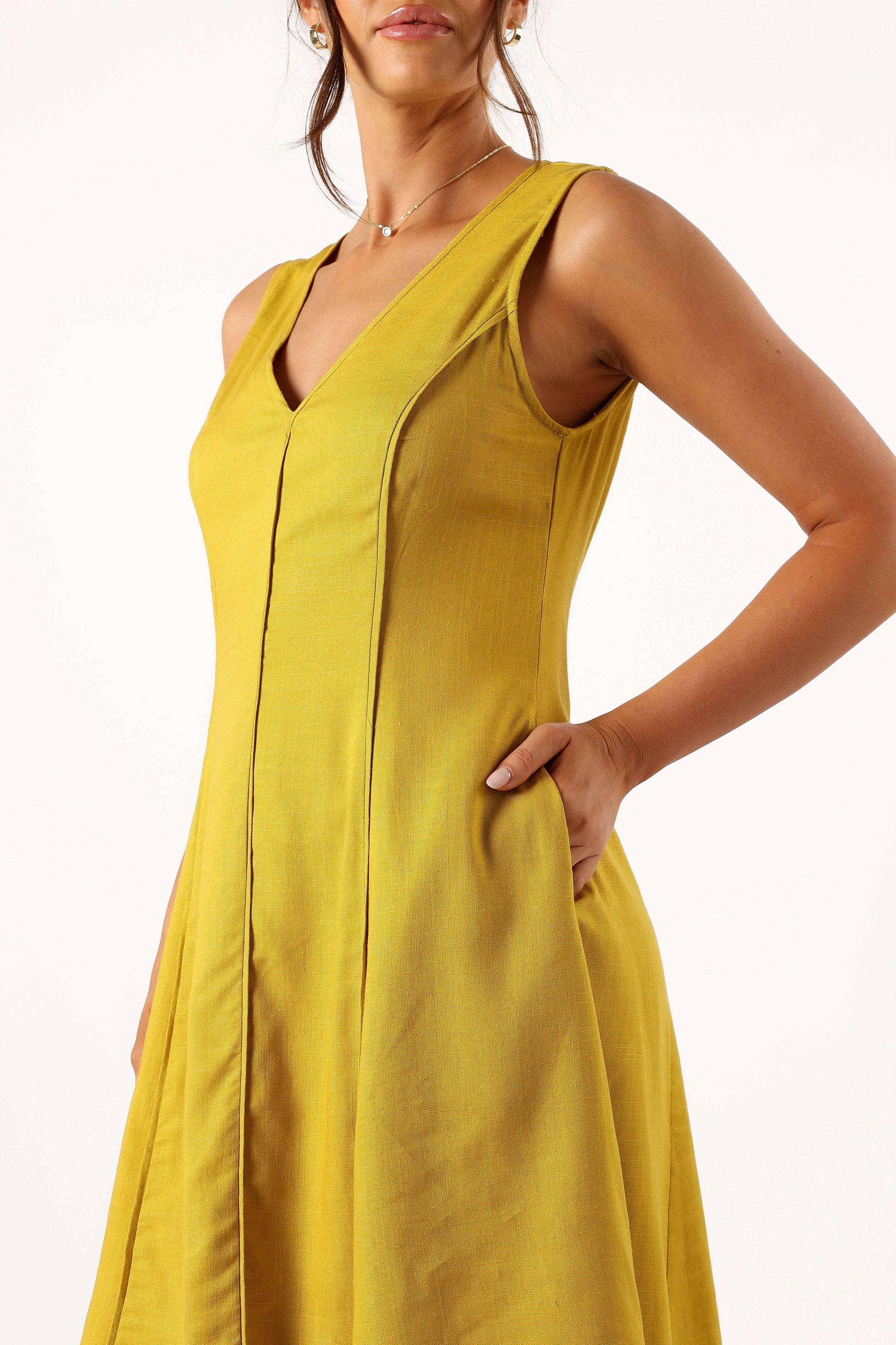 Rubes Mini Dress - Mustard-Sunny Prom