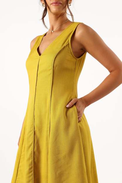 Rubes Mini Dress - Mustard-Sunny Prom