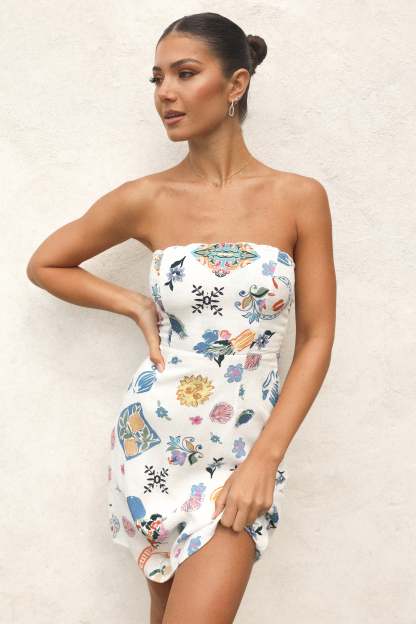 Sabina Mini Dress - Portofino-Sunny Prom