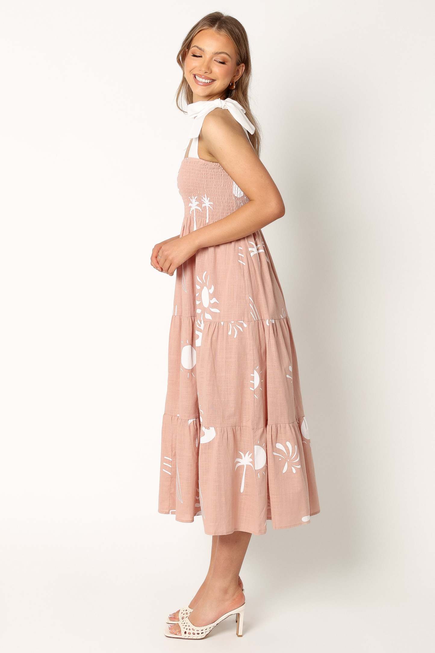 Sarelle Midi Dress - Tan Blush-Sunny Prom
