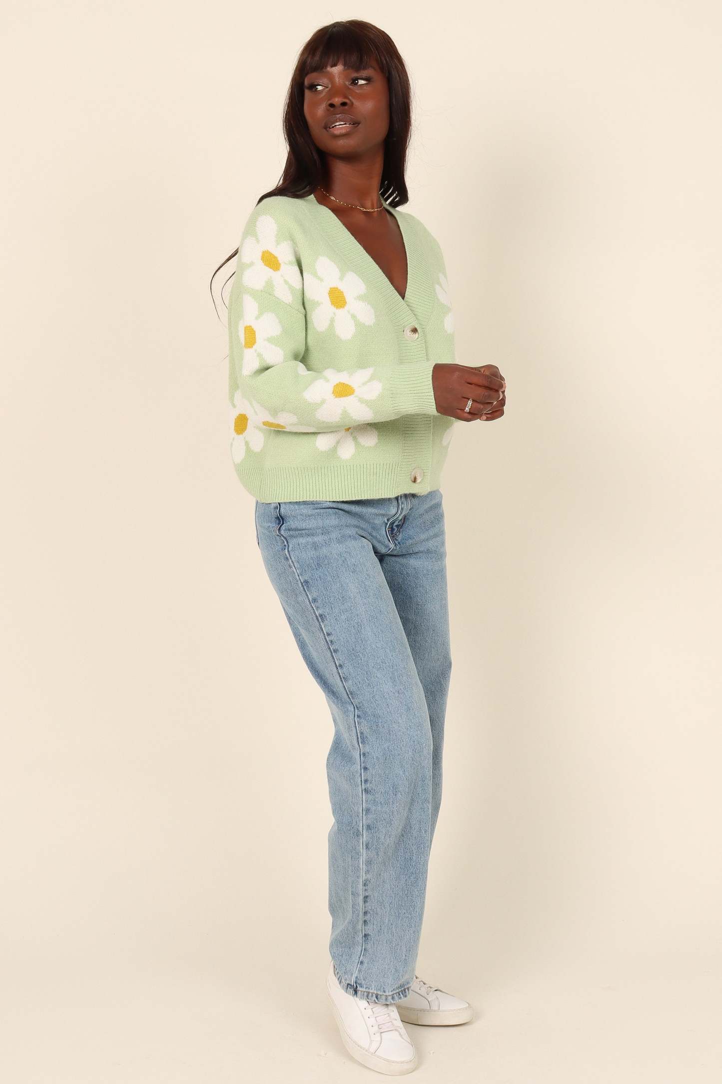Daisy Cardigan - Green-Sunny Prom