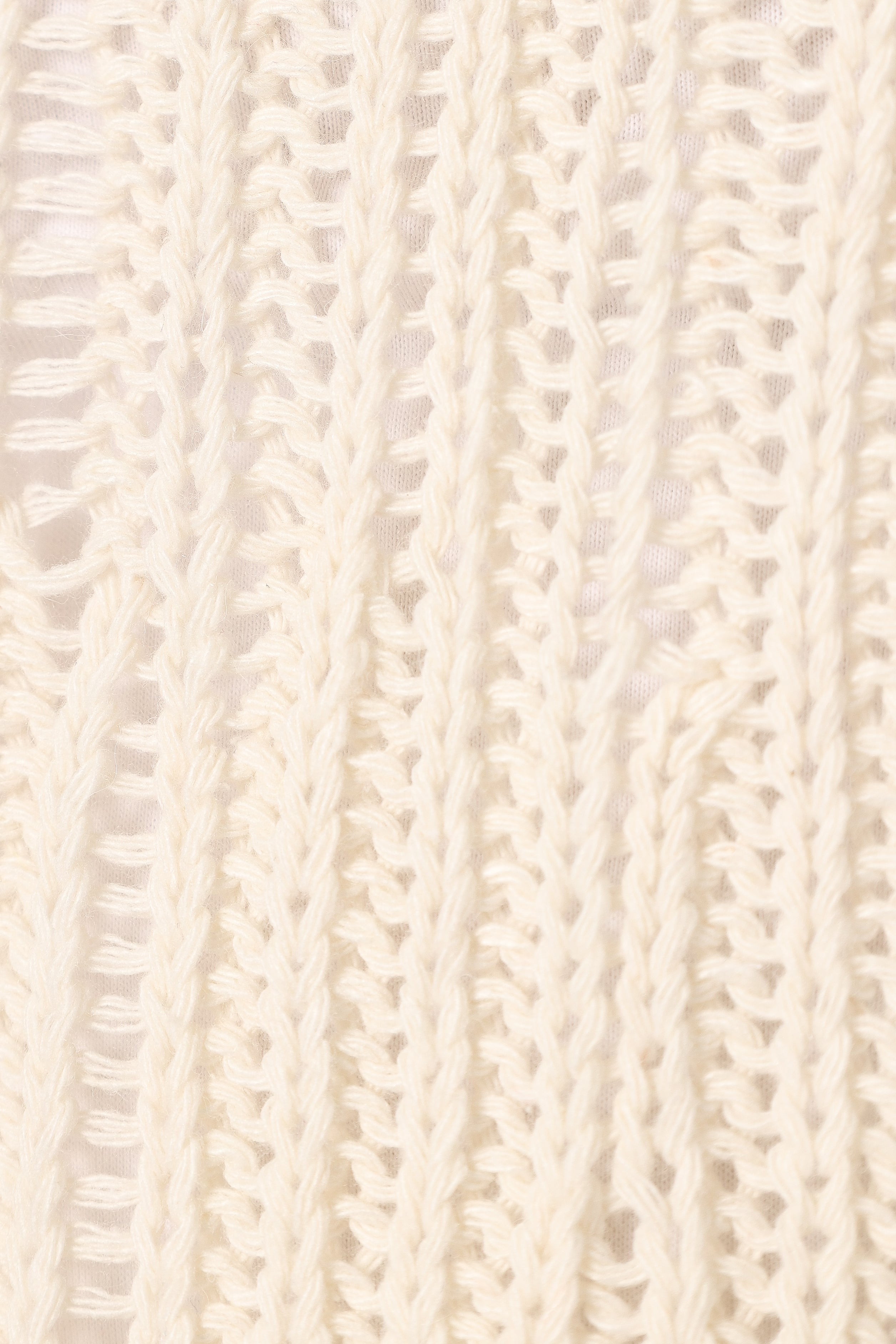 Danica Open Weave Knit Sweater - Cream-Sunny Prom