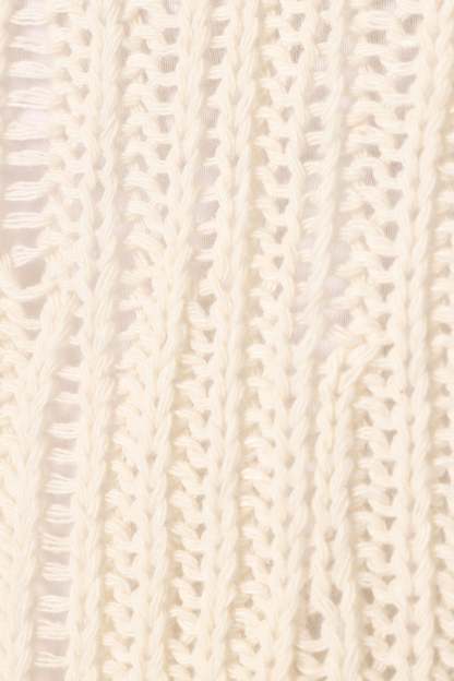 Danica Open Weave Knit Sweater - Cream-Sunny Prom
