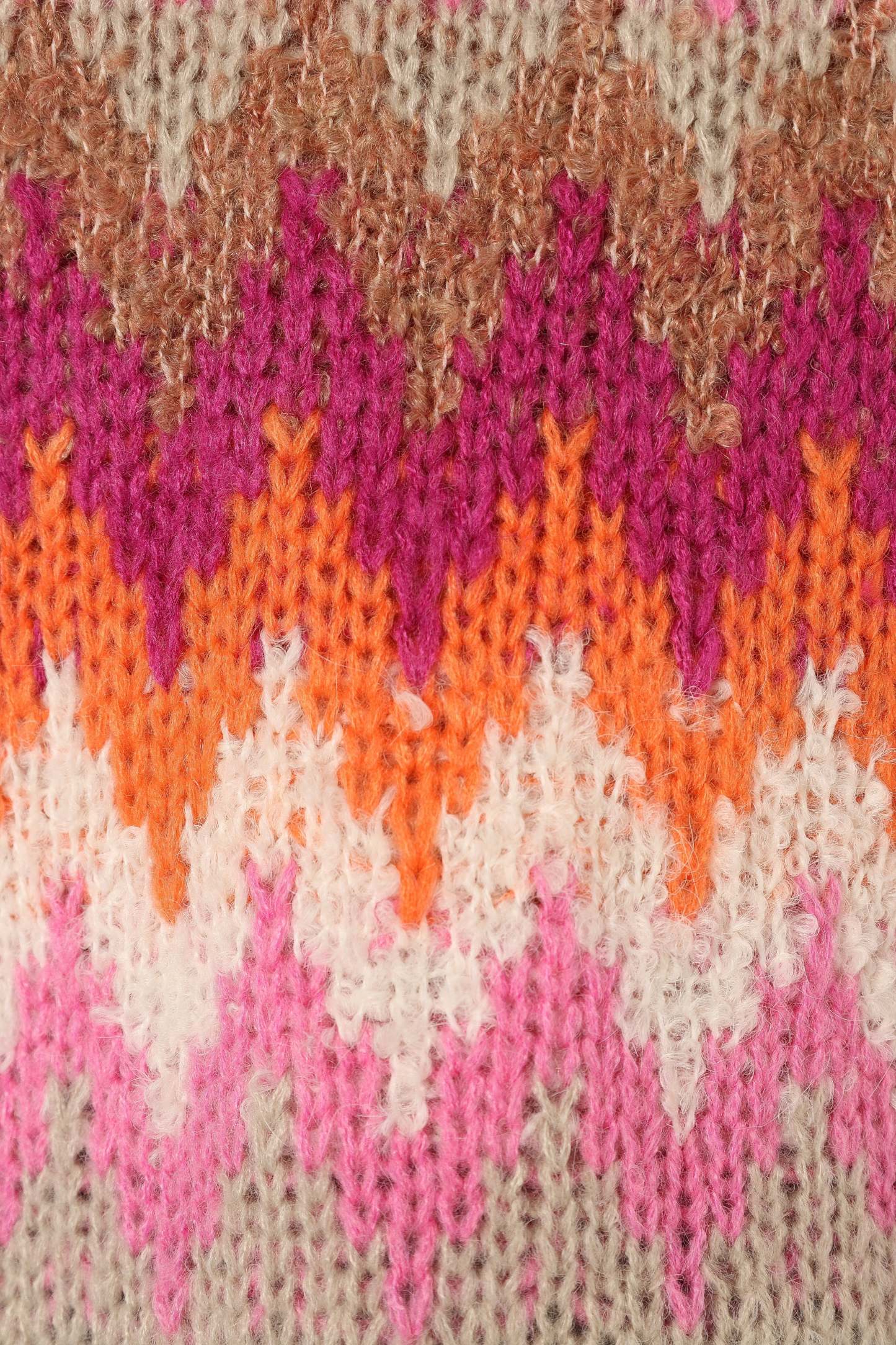 Emerson Fairisle Knit Sweater - Orange/Pink-Sunny Prom