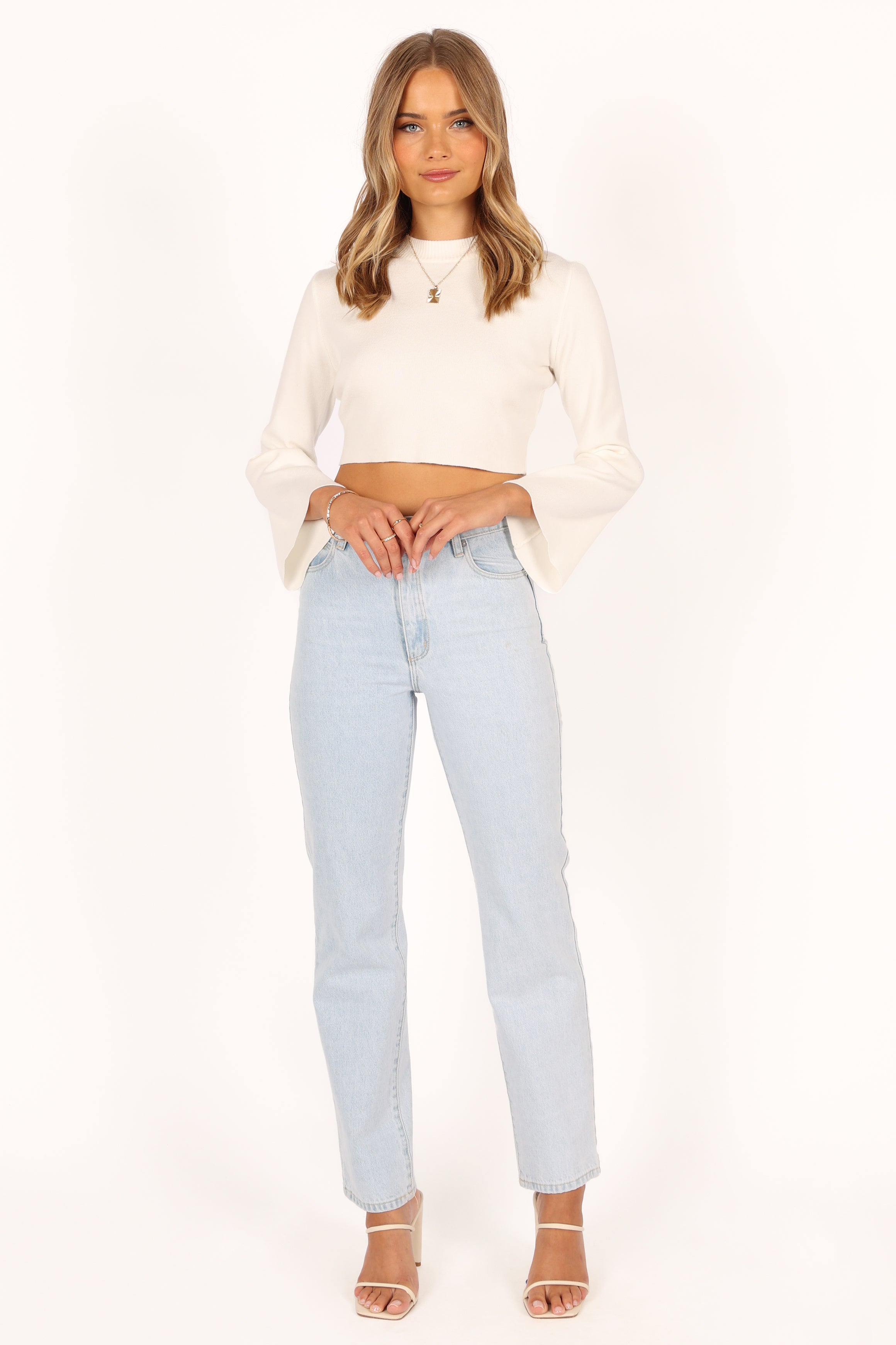 Fletcher Knit Sweater - White-Sunny Prom