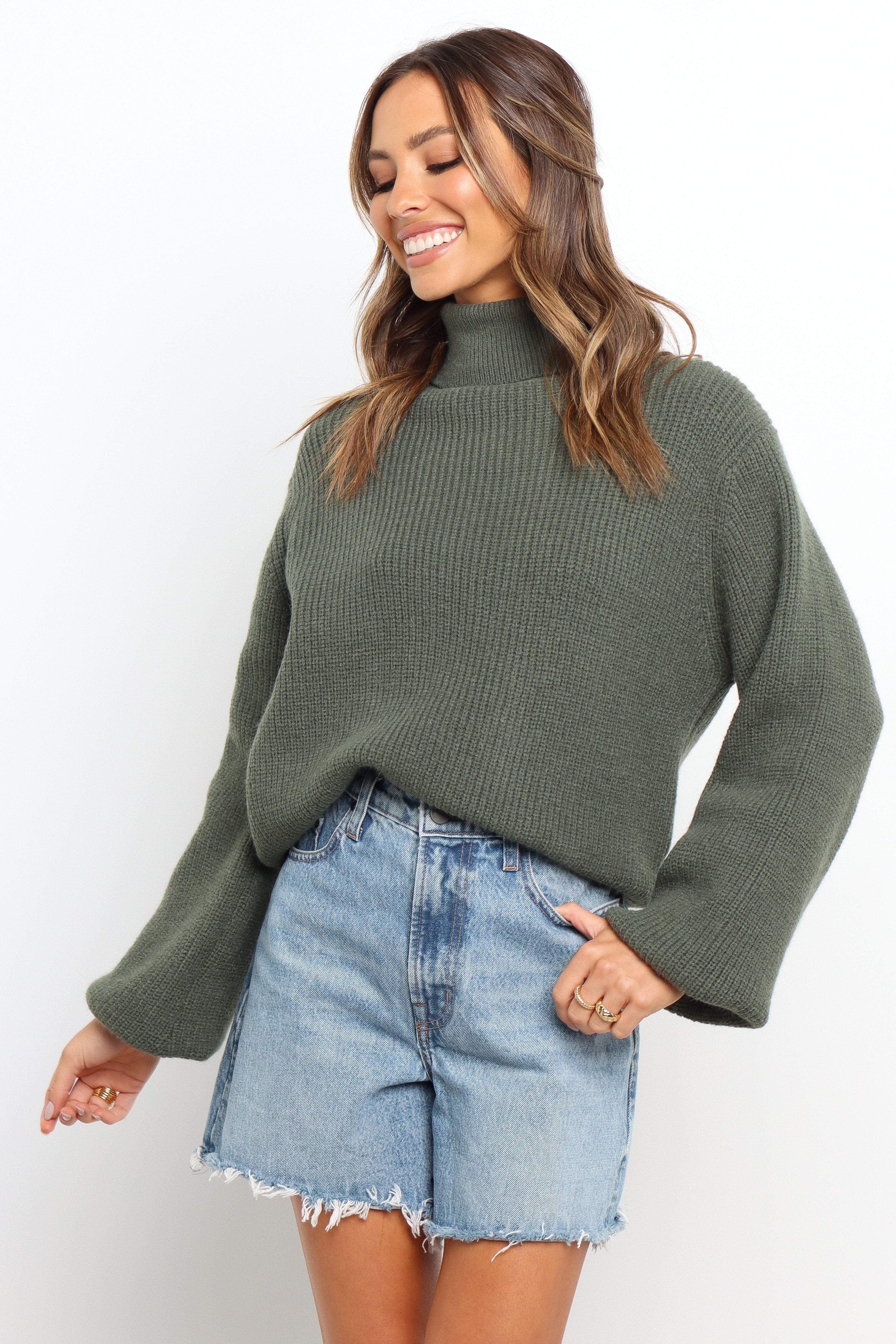 Freddie Knit Sweater - Green-Sunny Prom
