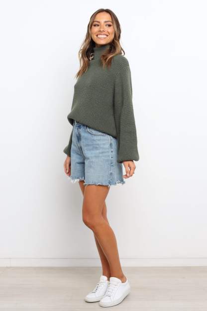 Freddie Knit Sweater - Green-Sunny Prom