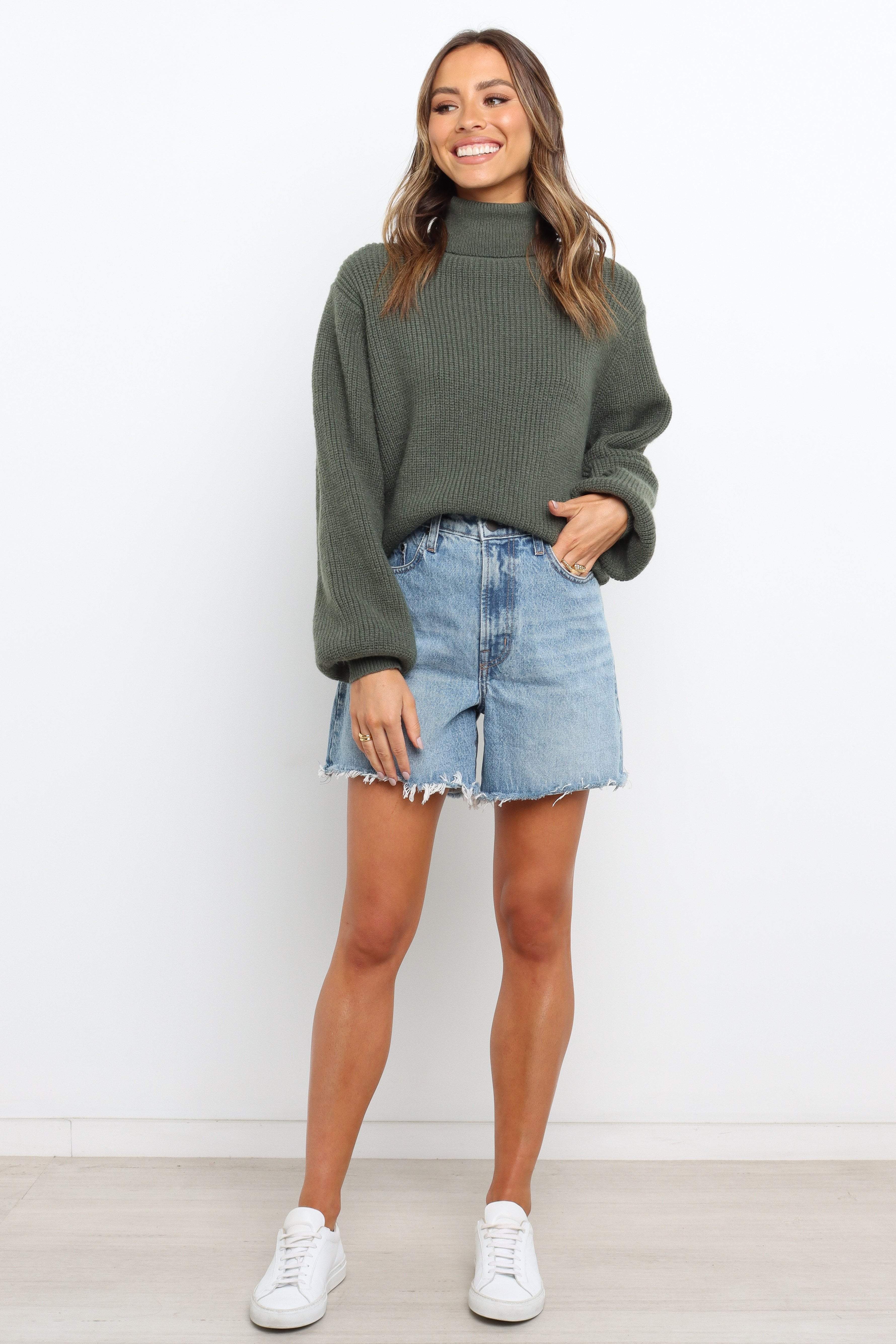 Freddie Knit Sweater - Green-Sunny Prom