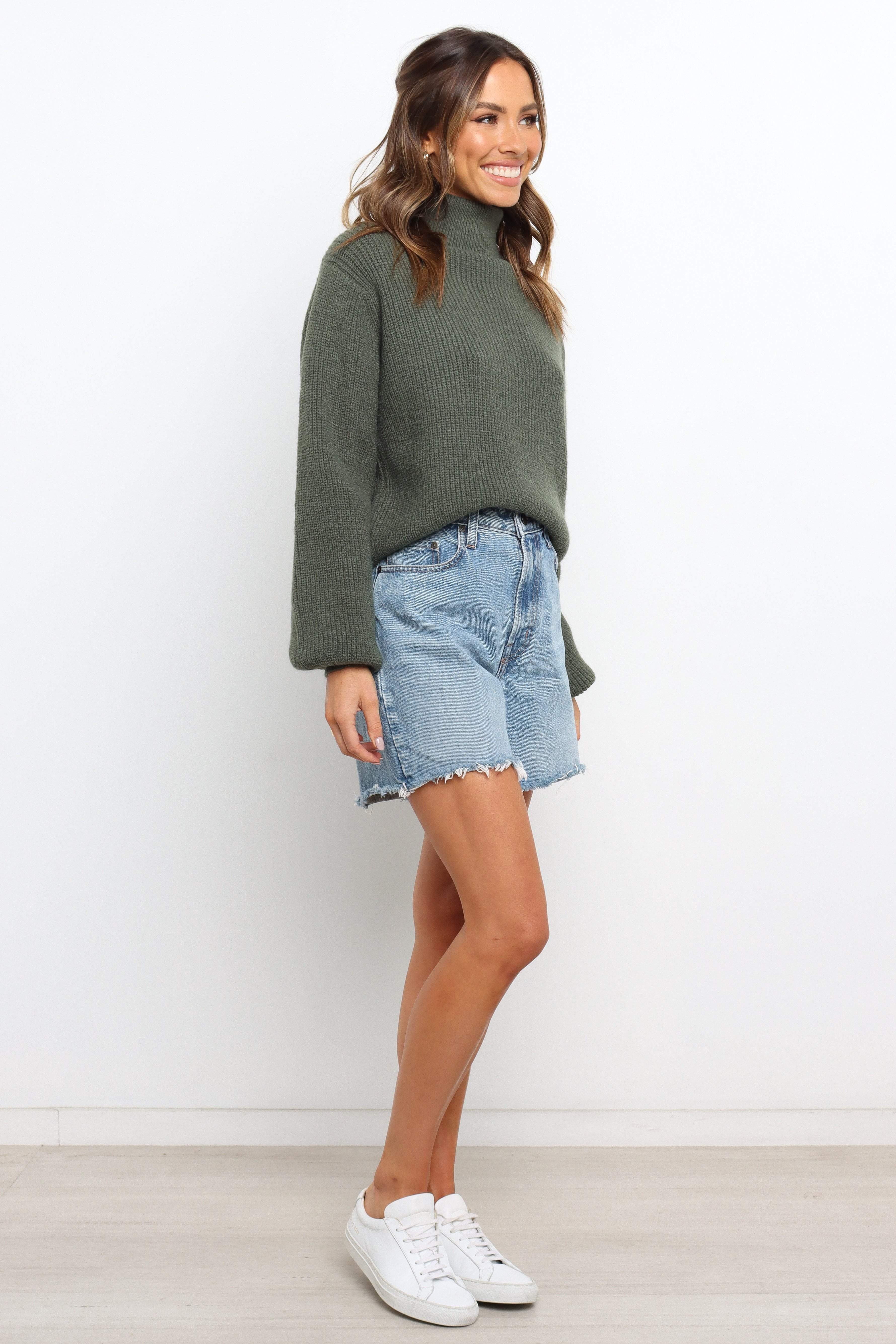 Freddie Knit Sweater - Green-Sunny Prom