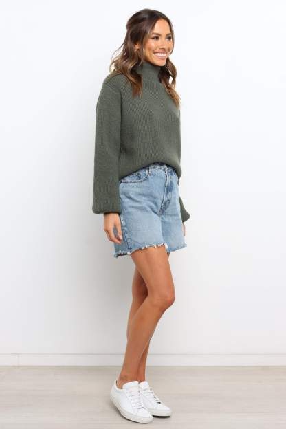 Freddie Knit Sweater - Green-Sunny Prom