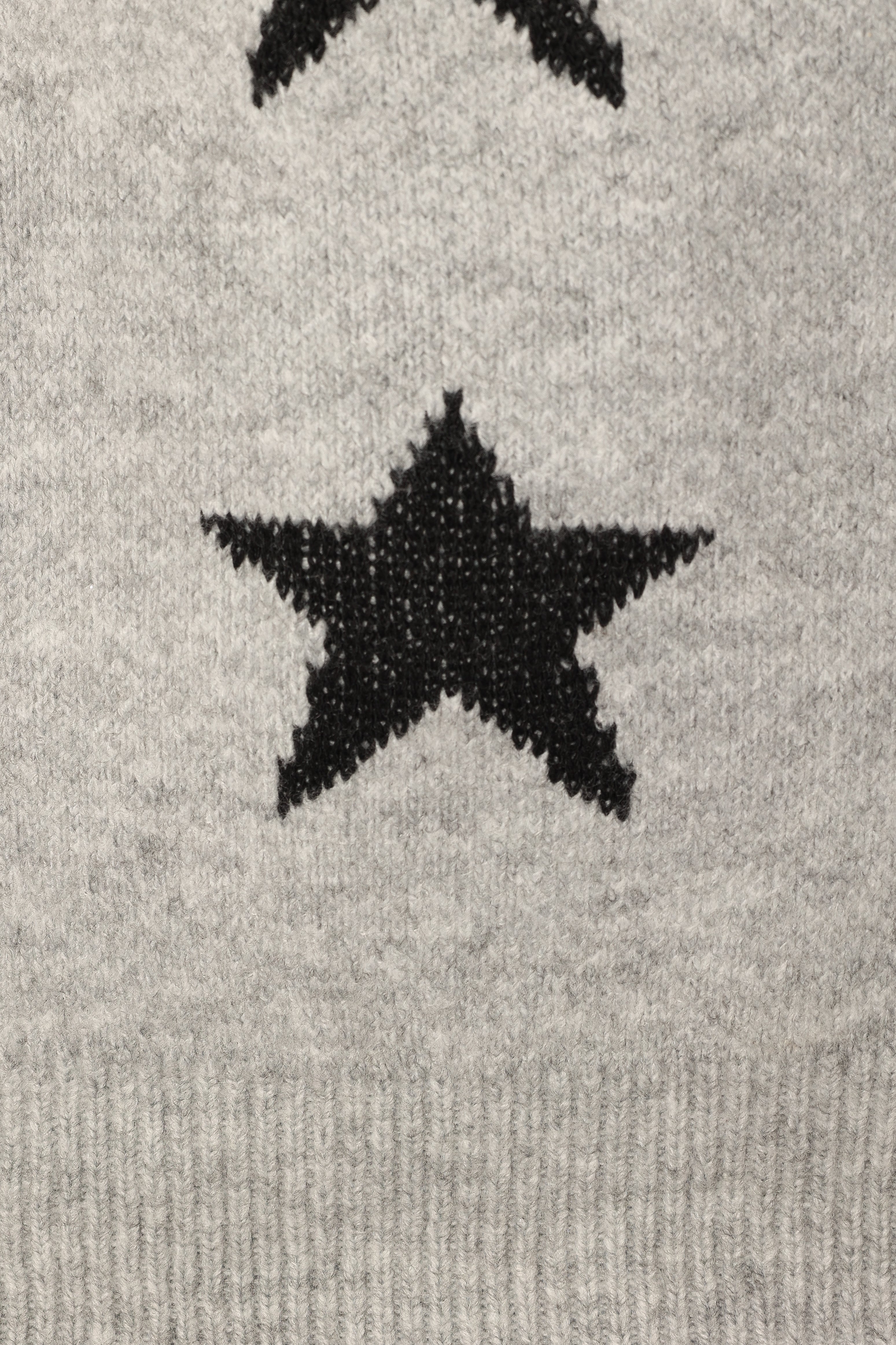 Janiyah Star Knit Sweater - Grey Black-Sunny Prom