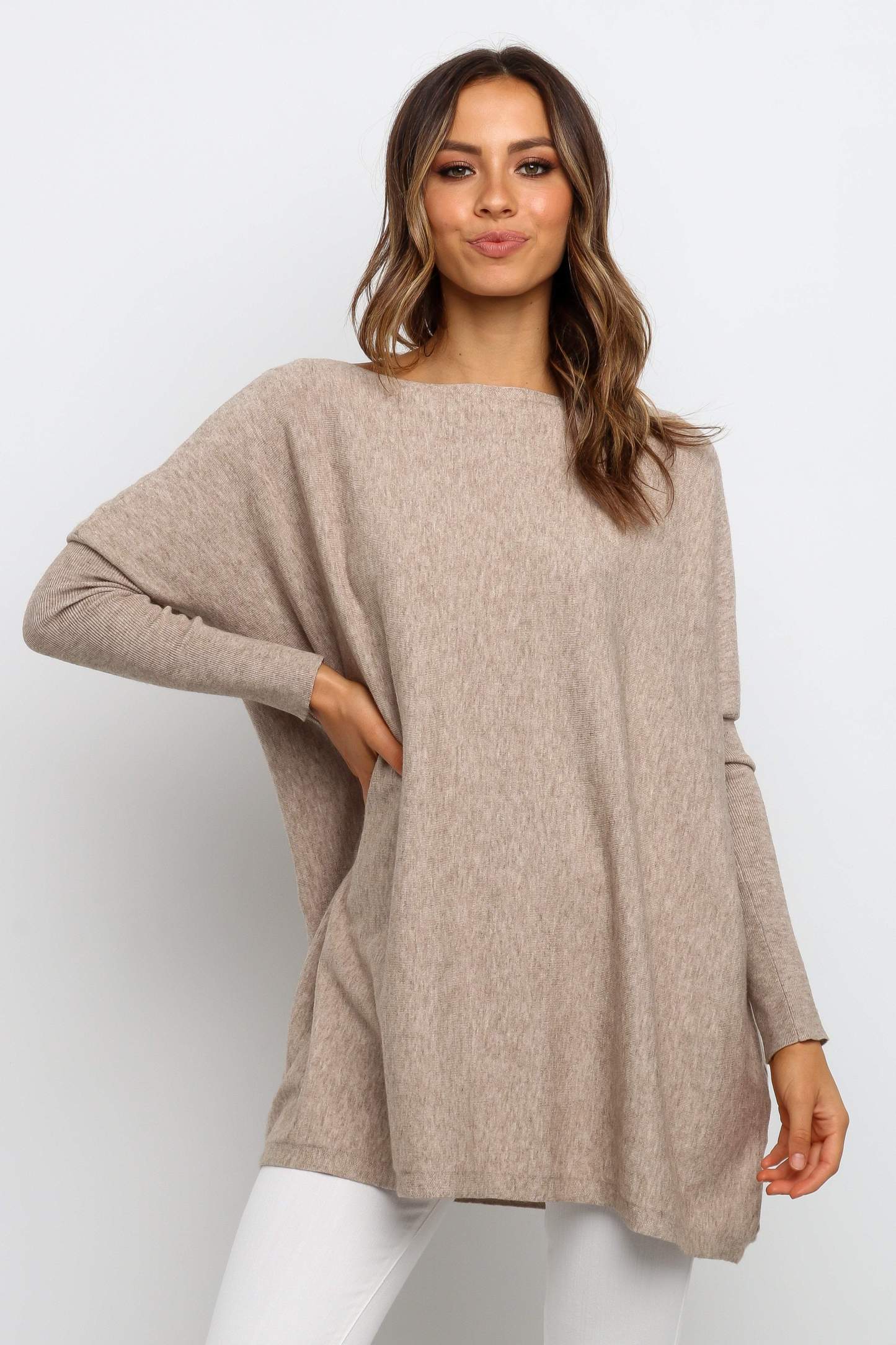 Jemima Sweater - Beige-Sunny Prom