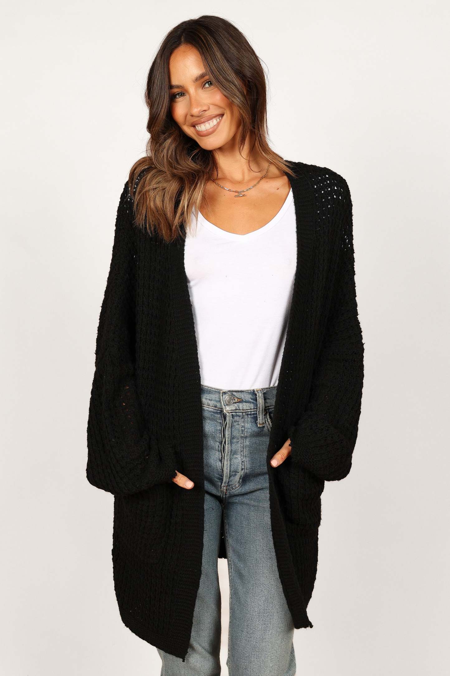 Leyonie Cardigan - Black-Sunny Prom