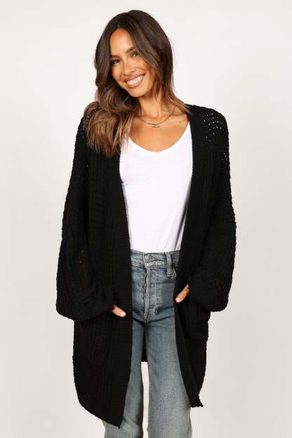 Leyonie Cardigan - Black-Sunny Prom