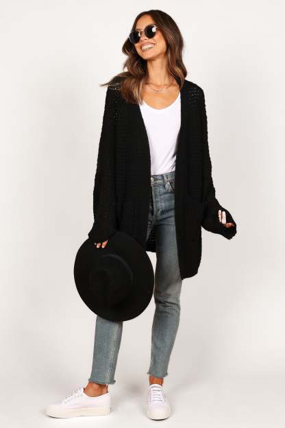 Leyonie Cardigan - Black-Sunny Prom