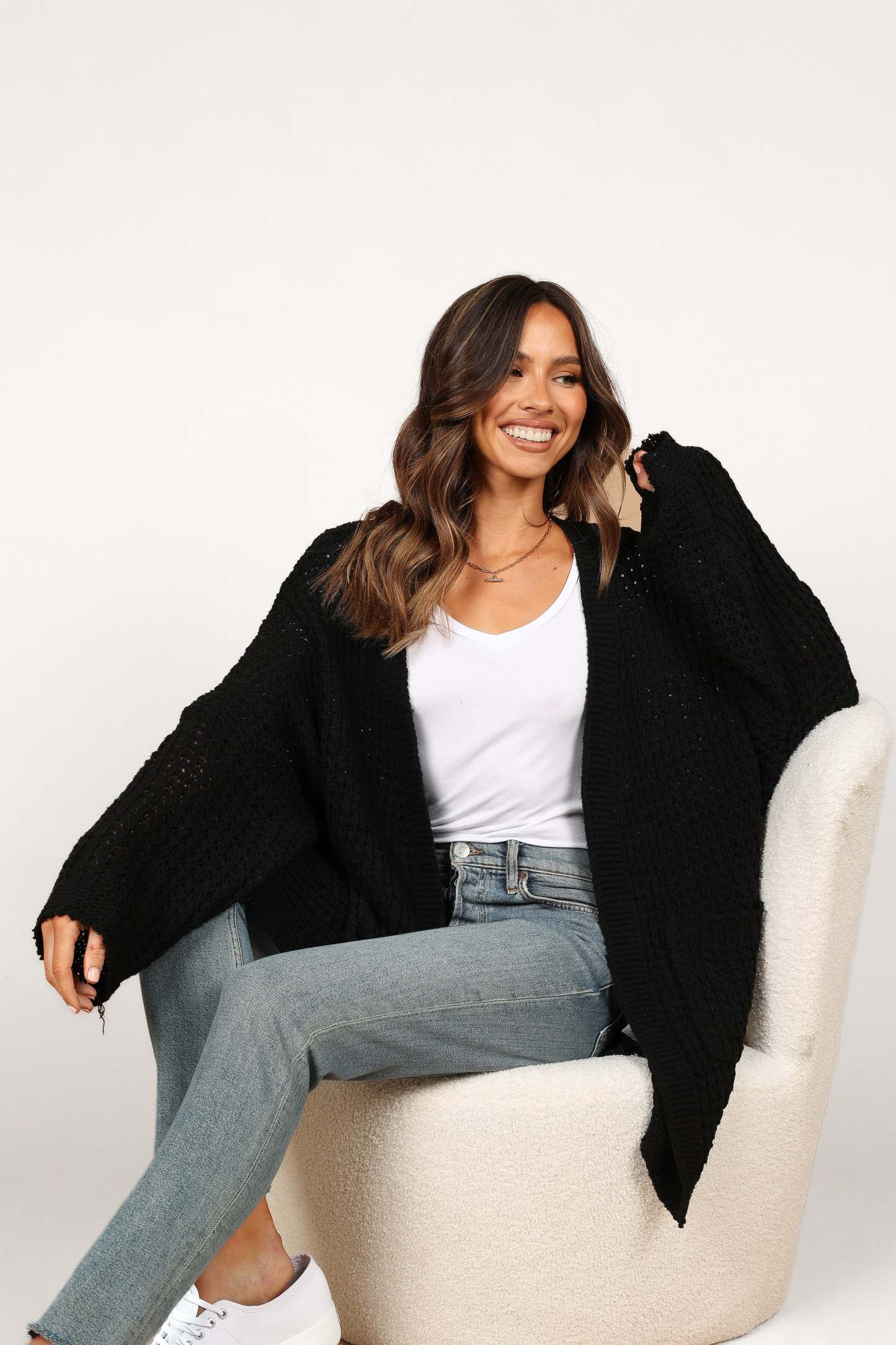 Leyonie Cardigan - Black-Sunny Prom