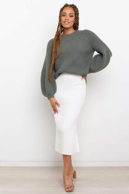 London Knit Sweater - Emerald-Sunny Prom