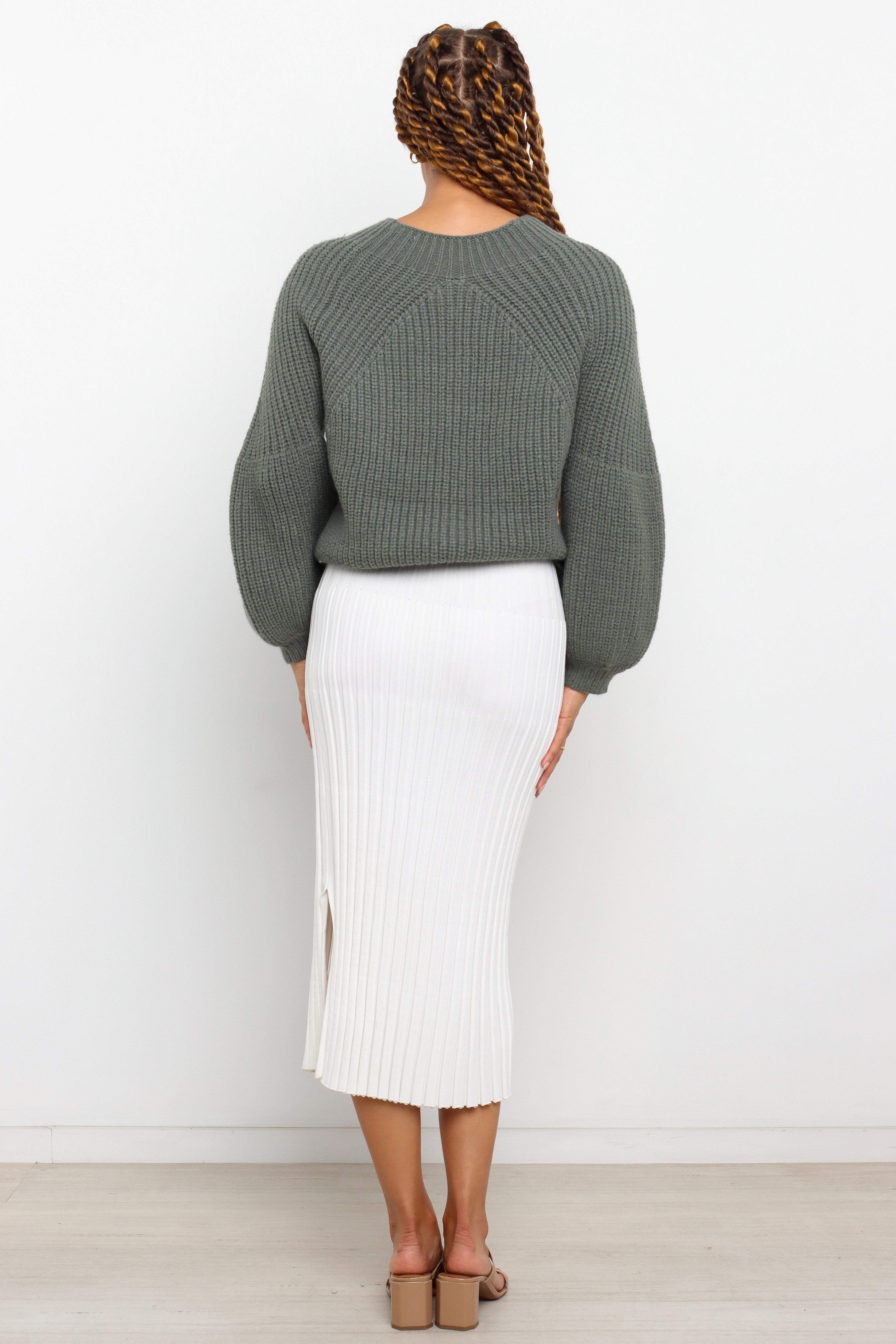 London Knit Sweater - Emerald-Sunny Prom