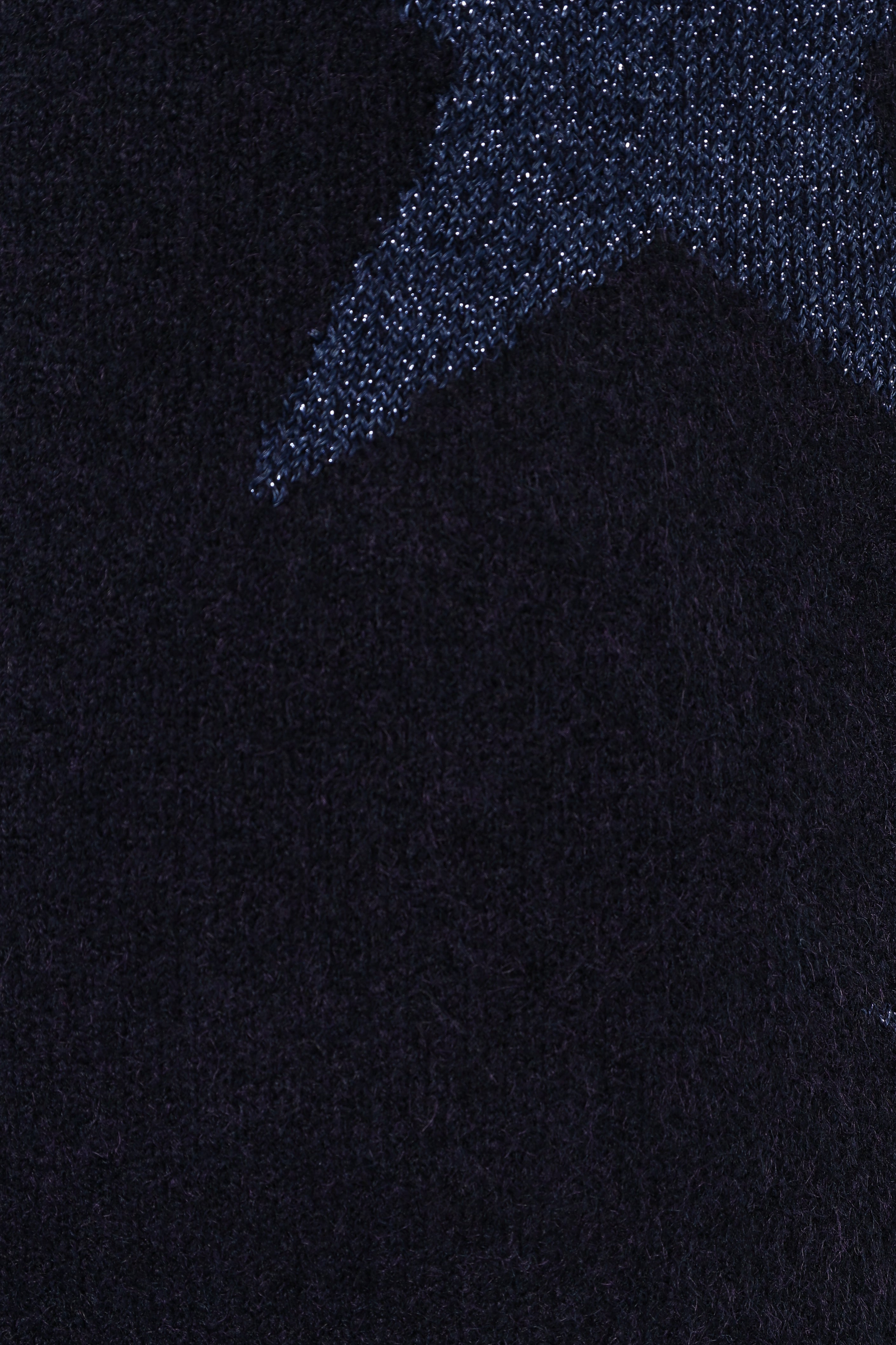 Rosalina Crewneck Shimmer Star Knit Sweater - Navy-Sunny Prom