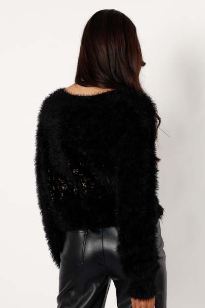 Sabrina Knit Sweater - Black-Sunny Prom