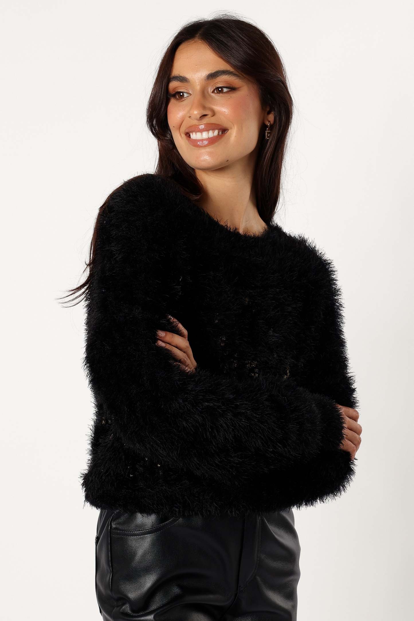 Sabrina Knit Sweater - Black-Sunny Prom