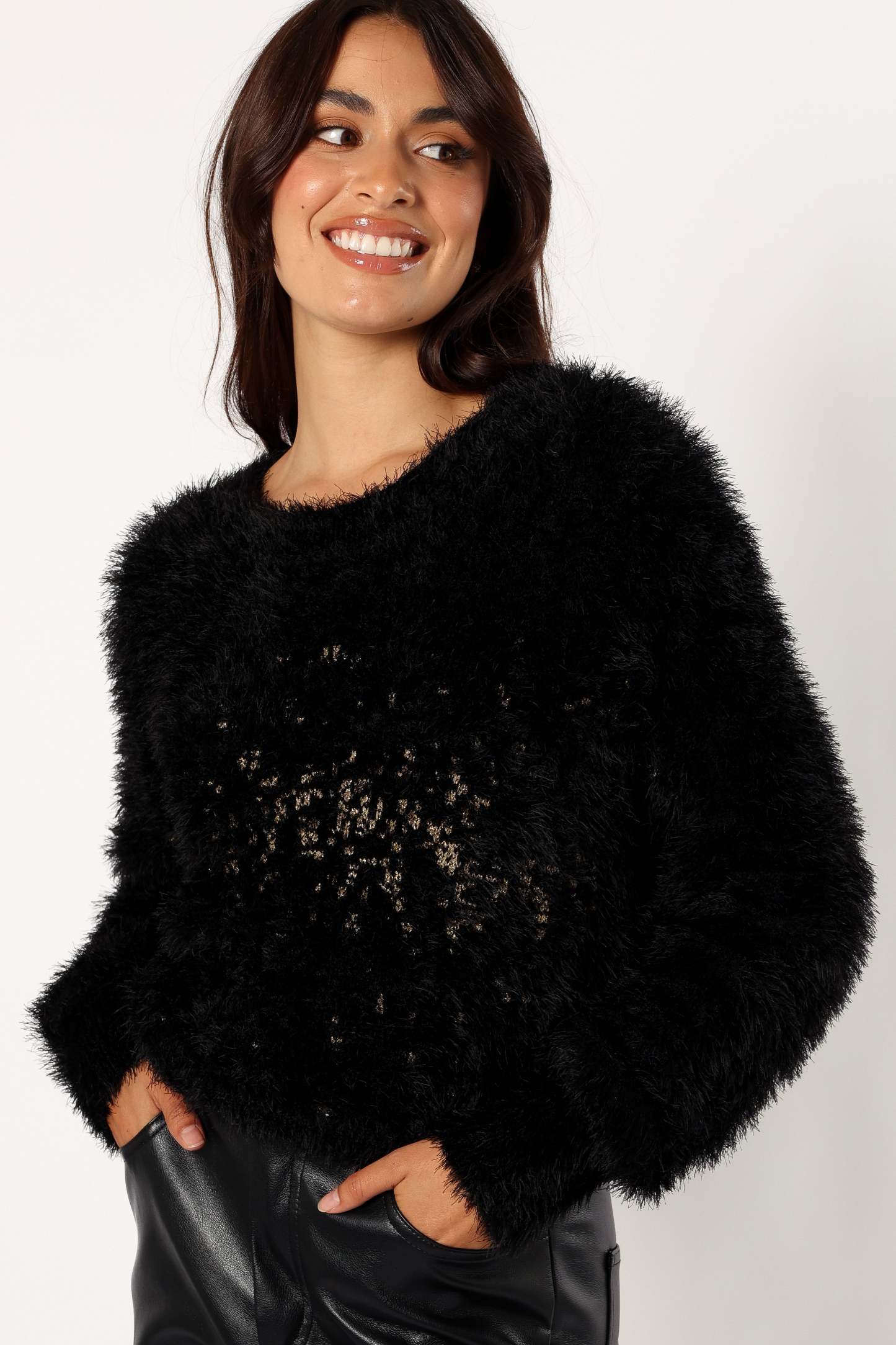 Sabrina Knit Sweater - Black-Sunny Prom