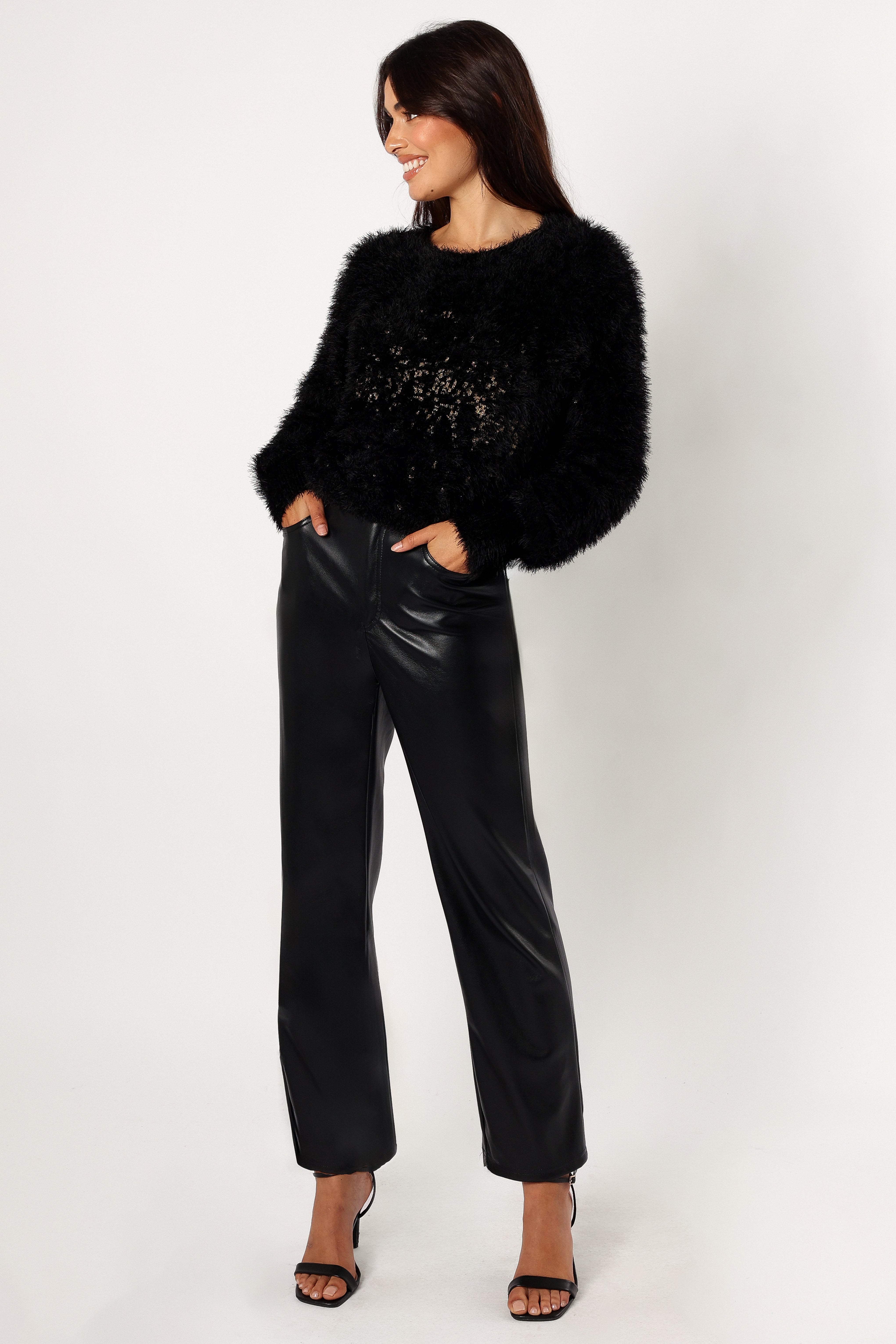 Sabrina Knit Sweater - Black-Sunny Prom