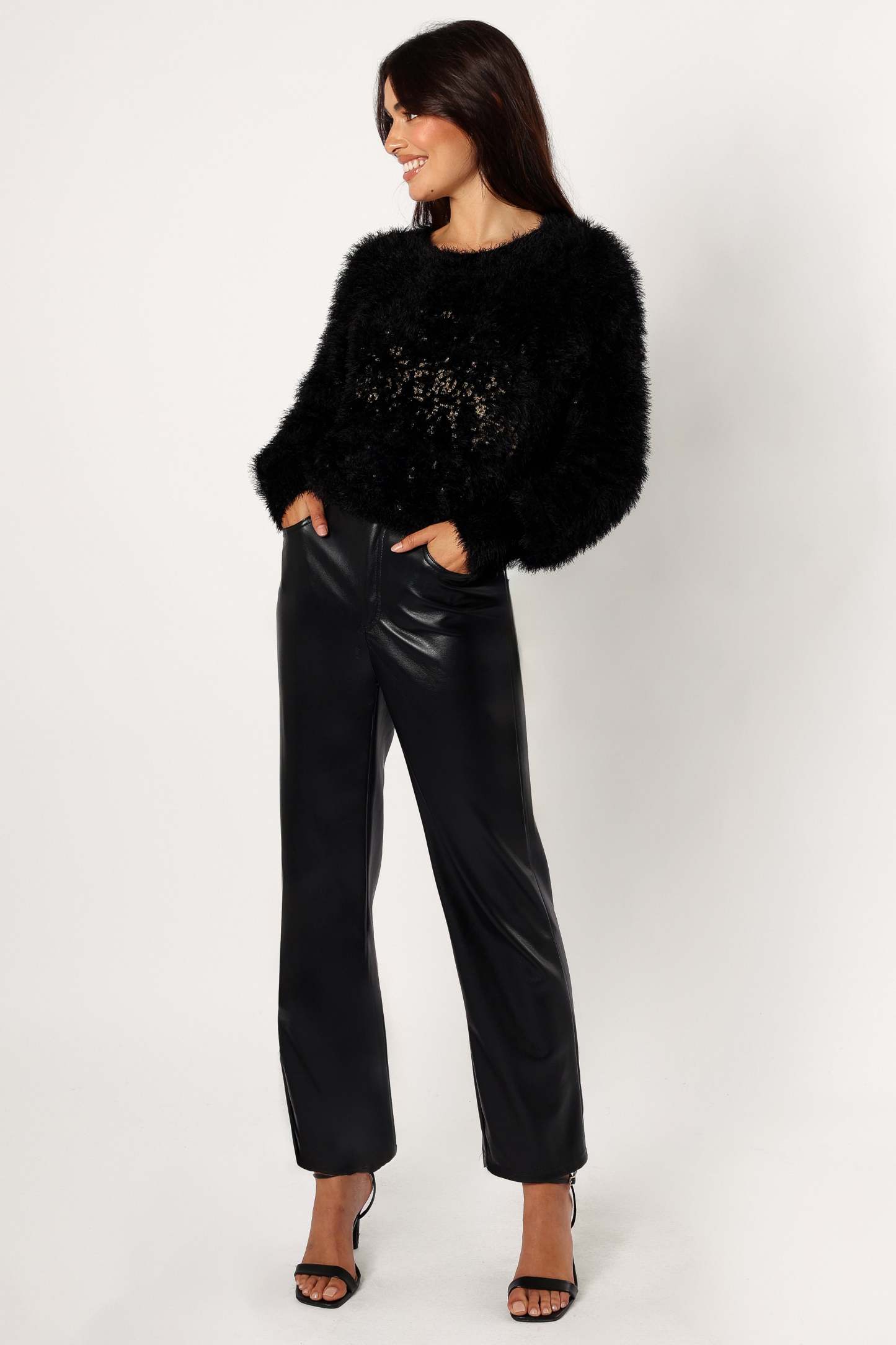 Sabrina Knit Sweater - Black-Sunny Prom