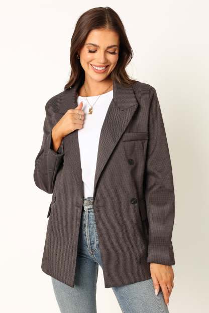 Juliette Blazer - Charcoal-Sunny Prom